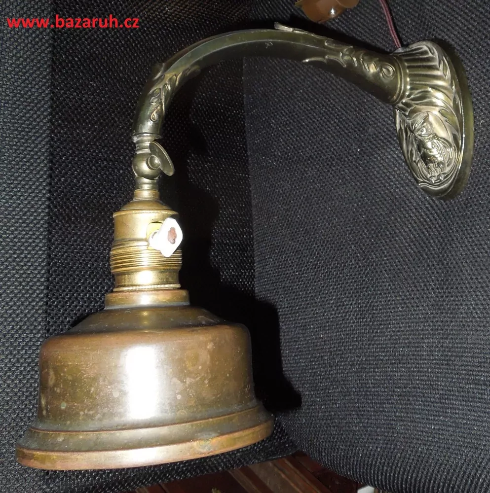 STAROŽITNÁ STOLNÍ NÁSTĚNNÁ LAMPA ELEKTRICKÁ motiv Sova