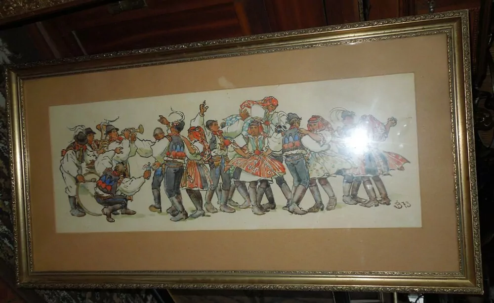 OBRAZ AKVAREL sig. František Bezděk