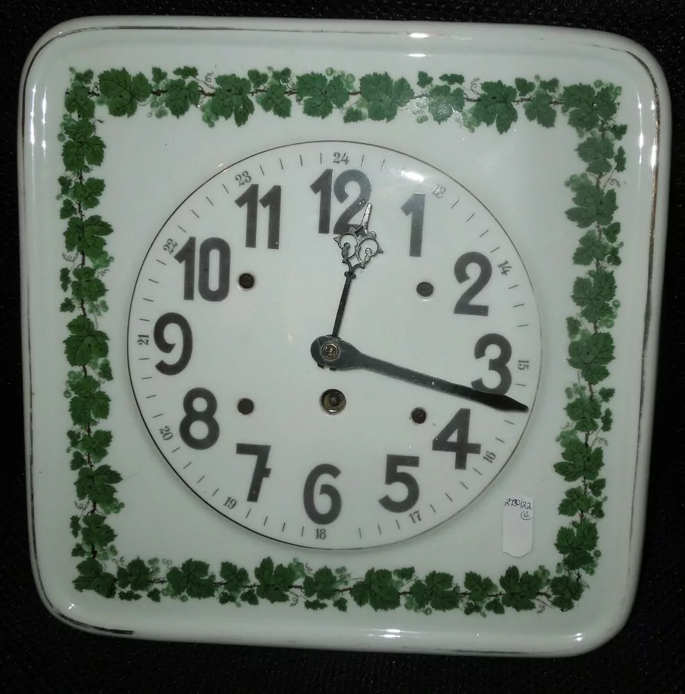 HODINY KUCHYŇSKÉ PORCELÁNOVÉ vinný list