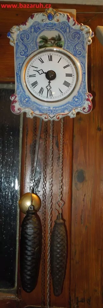 HODINY NÁSTĚNNÉ PORCELÁNOVÉ SELSKÉ