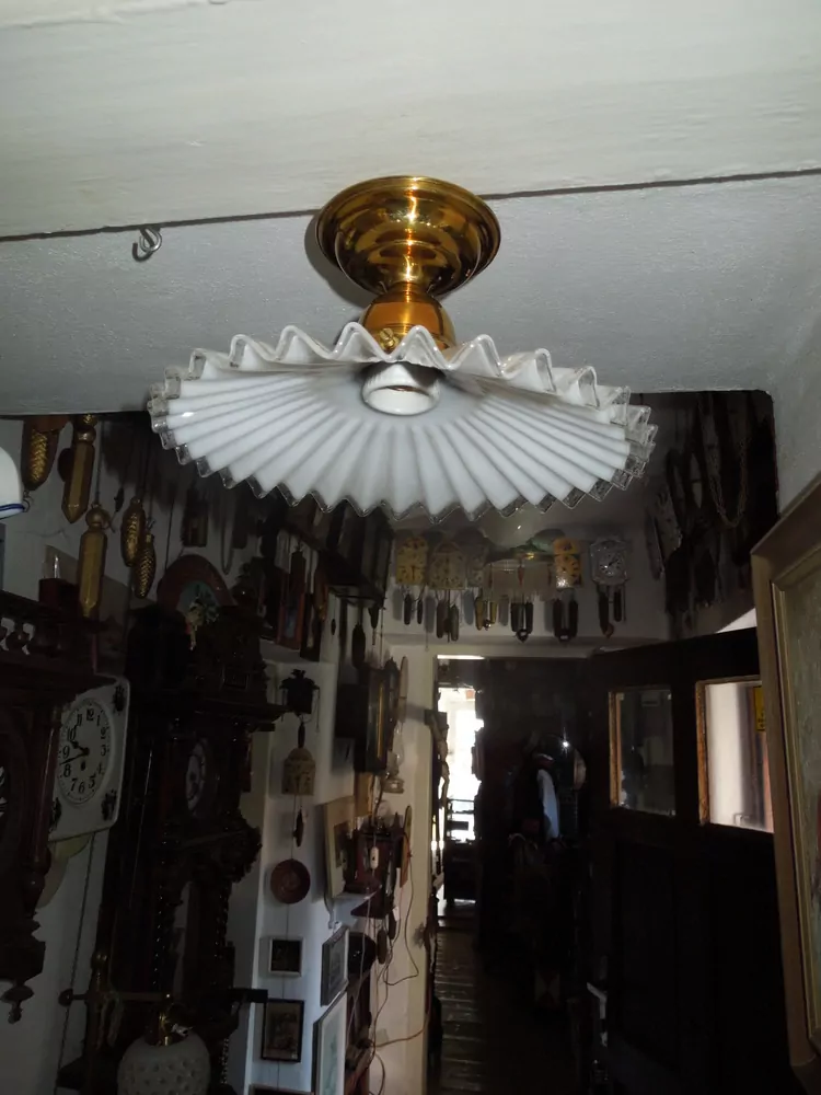 STAROŽITNÝ STROPNICE STARÝ LUSTR 1 KS STÍNÍTKO ŠIRM