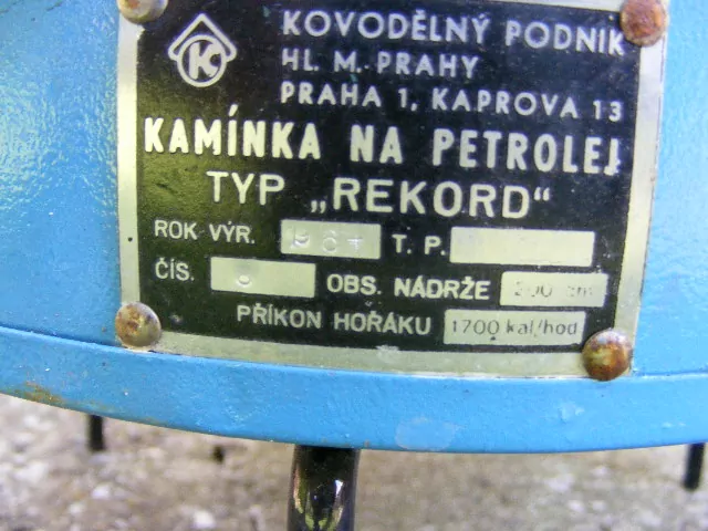 KAMÍNKA NA PETROLEJ REKORD KAMNA PETROLEJOVÁ