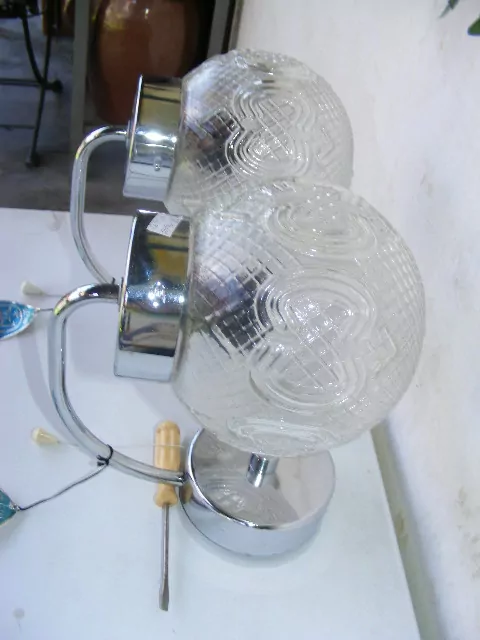 Starožitné Chromované lampičky chrom stolní lampa