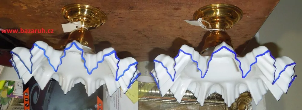 STROPNICE STARÝ LUSTR 2 KS STÍNÍTKO ŠIRM