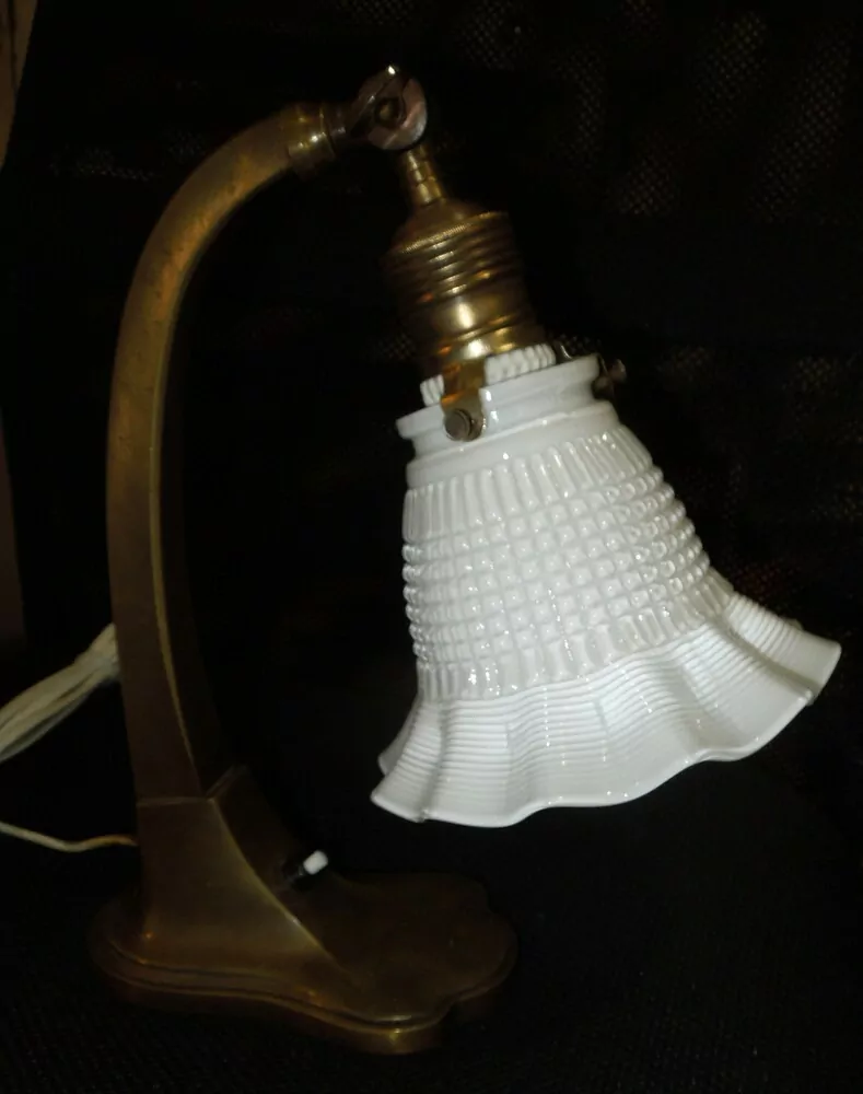 MOSAZNÁ LAMPA STOLNÍ NEBO NÁSTĚNNÁ