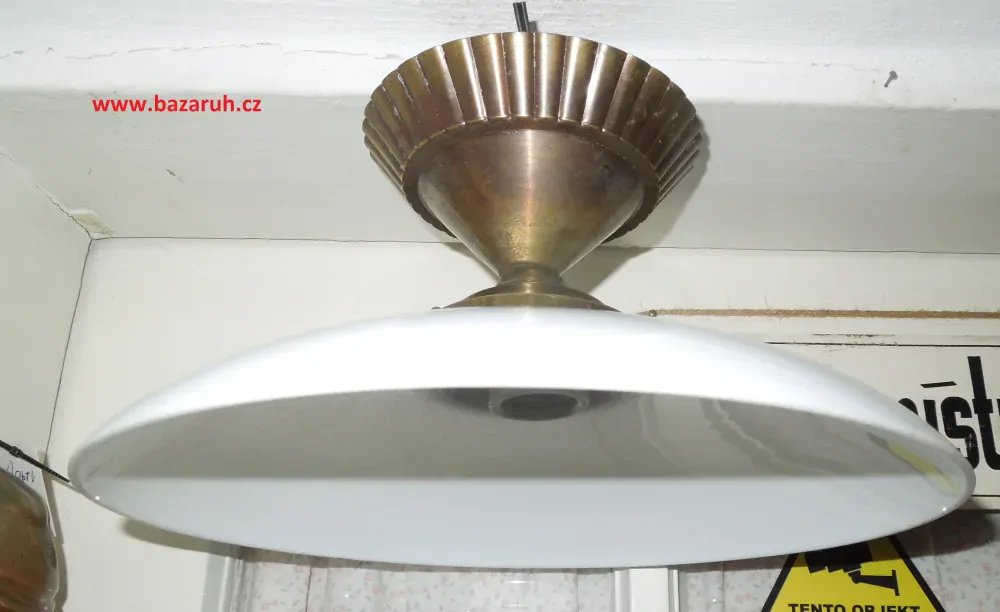 STAROŽITNÁ STROPNICE STARÝ LUSTR 1 KS STÍNÍTKO ŠIRM 29,5 cm