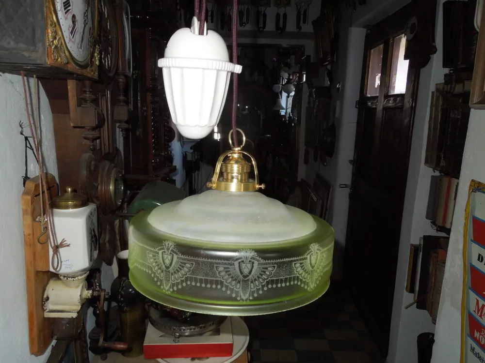 STAROŽITNÝ LUSTR STAHOVACÍ, STAHOVAČKA SECESE