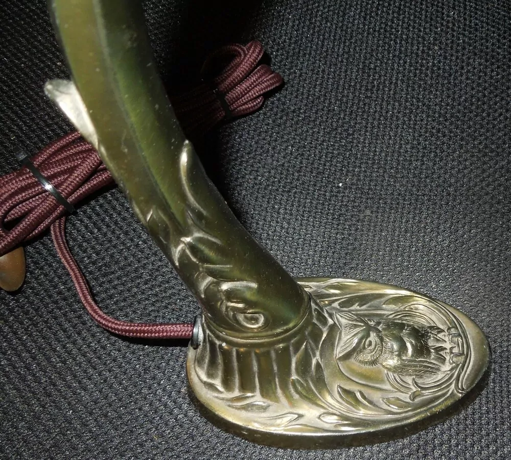 STAROŽITNÁ STOLNÍ NÁSTĚNNÁ LAMPA ELEKTRICKÁ motiv Sova