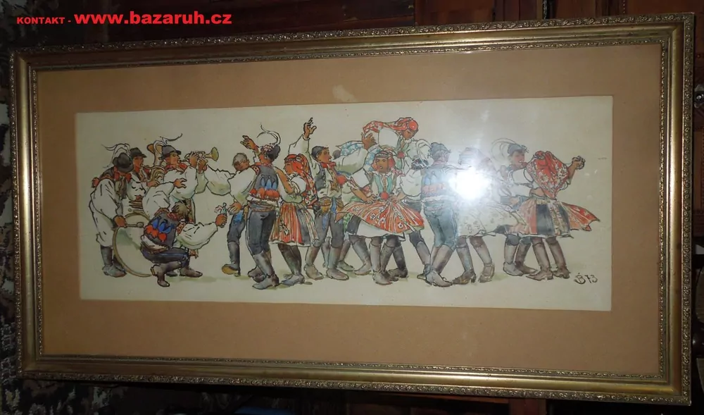OBRAZ AKVAREL sig. František Bezděk