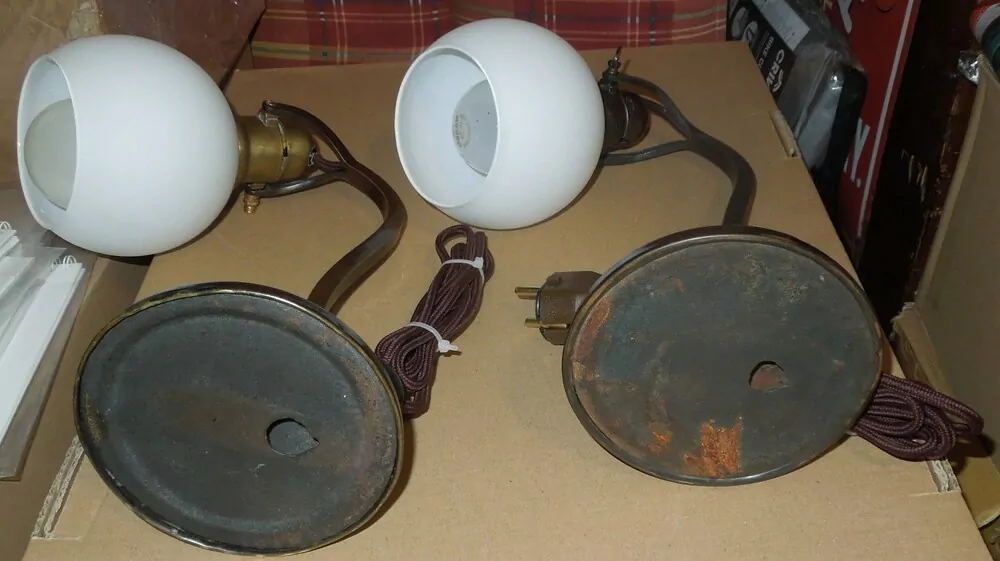 STAROŽITNÁ LAMPIČKA 2 KS LAMPA STOLNÍ nebo nástěnná