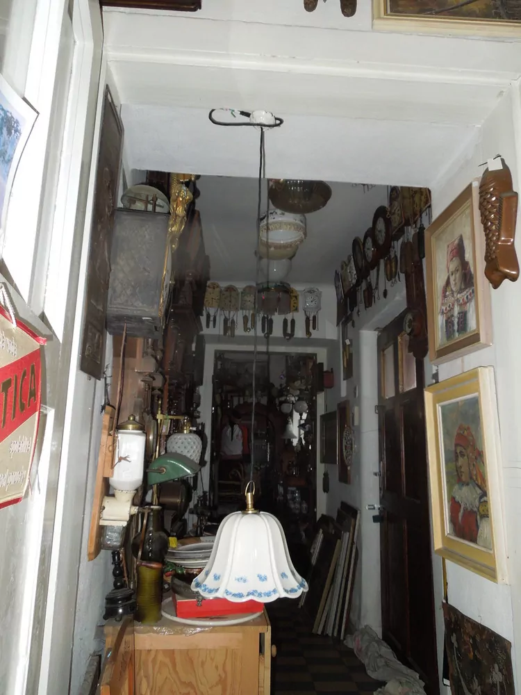 STARÝ LUSTR STÍNÍTKO PORCELÁN 1 ks modré kvítka