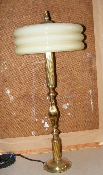 LAMPA STOLNÍ MOSAZNÁ ELEKTRICKÁ LAMPIČKA