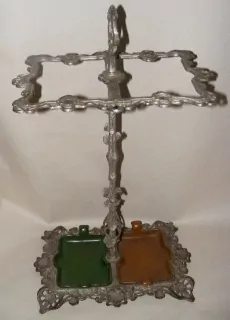 STOJAN NA DEŠTNÍKY SECESE MOTIV RUKOJEĎ PTÁK A HAD