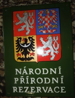 PLECHOVÁ Smaltovaná cedule NÁRODNÍ PŘÍRODNÍ REZERVACE
