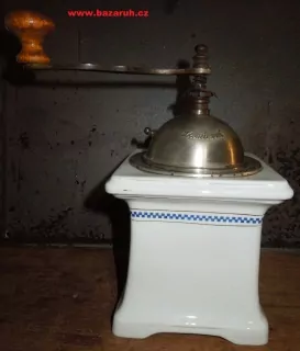STAROŽITNÝ MLÝNEK KAFEMLÝNEK PORCELÁNOVÝ LEINBROCK PORCELÁNOVÝ