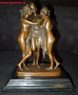 SOCHA BRONZOVÁ TŘI GRÁCIE BRONZ V 25 CM