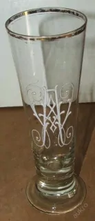 STAROŽITNÁ SKLENICE RUČNĚ MALOVANÁ