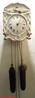 HODINY PORCELÁNKY , PORCELÁNOVÉ NA ZEĎ STAROŽITNÉ