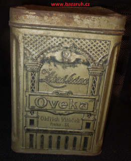 Plechová dóza - OVEKA - ŽITNÁ KÁVA O. VITÁČEK PRAHA