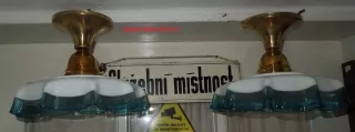 STROPNICE STARÝ LUSTR 2 KS STÍNÍTKO ŠIRM