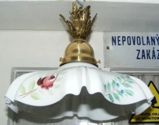 STAROŽITNÁ STROPNICE STARÝ LUSTR 1 KS STÍNÍTKO ŠIRM