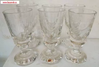 STAROŽITNÁ GROGOVKA SKLENICE 6 KS