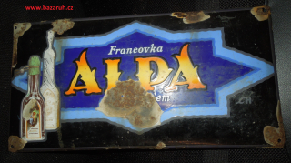 PLECHOVÁ SMALTOVÁ CEDULE ALPA FRANCOVKA