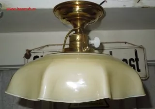 STAROŽITNÝ STROPNICE STARÝ LUSTR 1 KS STÍNÍTKO ŠIRM s vypínačem