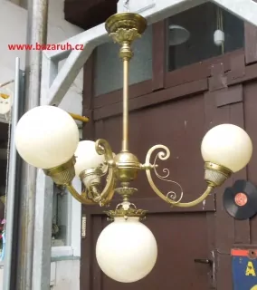 MOSAZNÝ TŘÍRAMENNÝ 4 stínidla