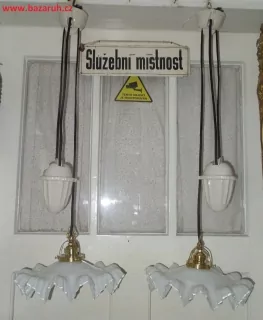 STAROŽITNÝ STAHOVACÍ LUSTR STÍNÍTKO STAHOVAČKA 2 KS