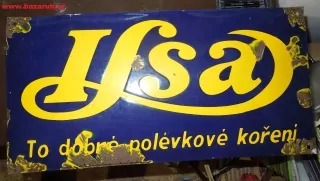 PLECHOVÁ SMALTOVÁ CEDULE - ILSA polévkové koření