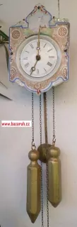 HODINY NÁSTĚNNÉ ZÁVAŽOVÉ PORCELÁNOVÉ