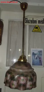 Starožitný velký lustr průměr 30 cm