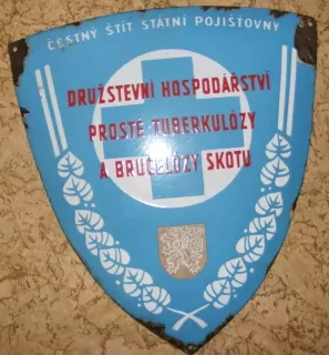 PLECHOVÁ SMALTOVÁ CEDULE POJIŠŤOVNA