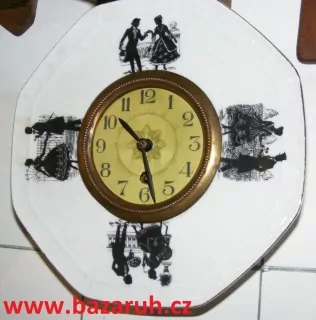 HODINY PORCELÁNOVÉ KUCHYŇSKÉ ROKOKO