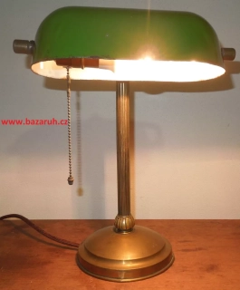 STAROŽITNÁ BANKOVNÍ LAMPA BANKÉŘKA