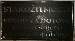 PLECHOVÁ CEDULE STAROŽITNOSTI