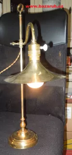 STAROŽITNÁ STOLNÍ MOSAZNÁ LAMPA ELEKTRICKÁ POLOHOVATELNÁ