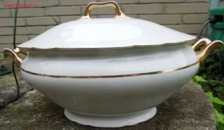 TERINA PORCELÁNOVÁ BÍLÁ SE ZLATÝM