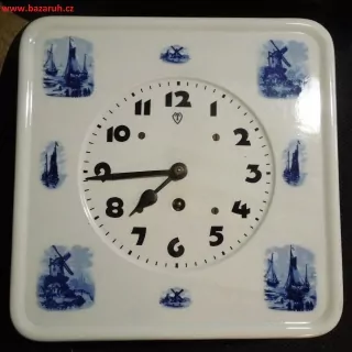 Starožitné porcelánové hodiny kuchyňské mlýny