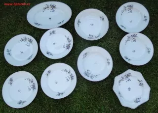 PORCELÁNOVÁ SADA FIALKY,10 KS