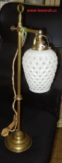 STAROŽITNOST STOLNÍ LAMPA MOSAZNÁ ELEKTRICKÁ