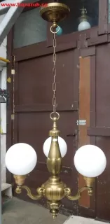 MOSAZNÝ LUSTR 3 stínidla