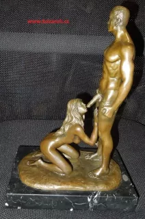 BRONZOVÁ SOCHA - ORÁLNÍ SEX V 33 cm