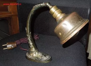 STAROŽITNÁ STOLNÍ NÁSTĚNNÁ LAMPA ELEKTRICKÁ motiv Sova