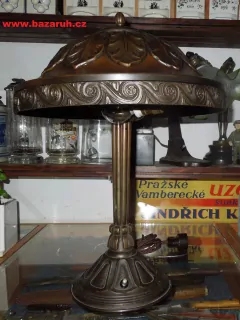 STAROŽITNÁ STOLNÍ LAMPA , LAMPIČKA NA PSACÍ STŮL