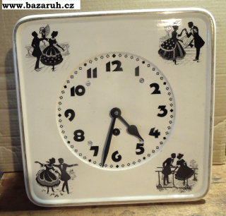 HODINY PORCELÁNOVÉ KUCHYŇSKÉ ROKOKO