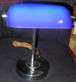 STAROŽITNÁ STOLNÍ LAMPA ELEKTRICKÁ BANKÉŘKA