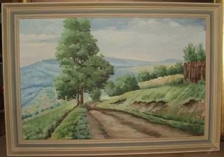 OBRAZ STROM A CESTA KRAJINA , SIGNOVÁNO