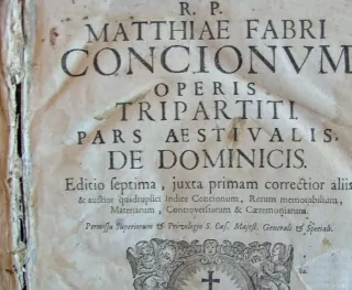 MATTHEIAE FABRI CONCIONVM 1693 ?